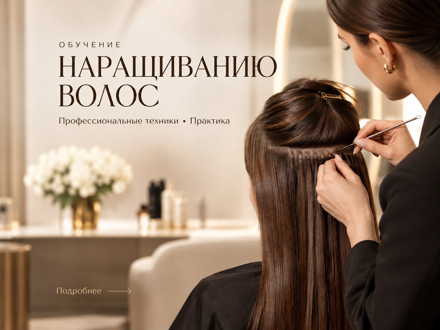 Обучение наращиванию волос